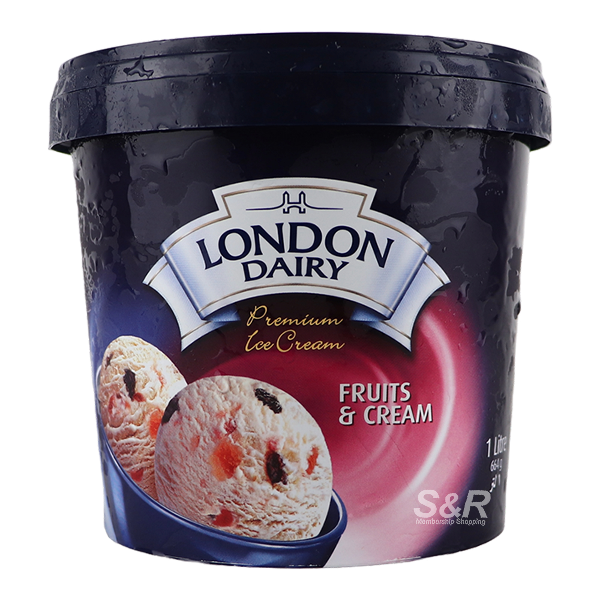 London Dairy Premium Ice Cream Fruits and Cream 1L London Dairy Premium Ice Cream Fruits and Cream 1L